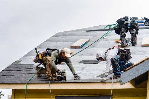 Professional Emergency Roof Repair technician working in Woodsfield, OH